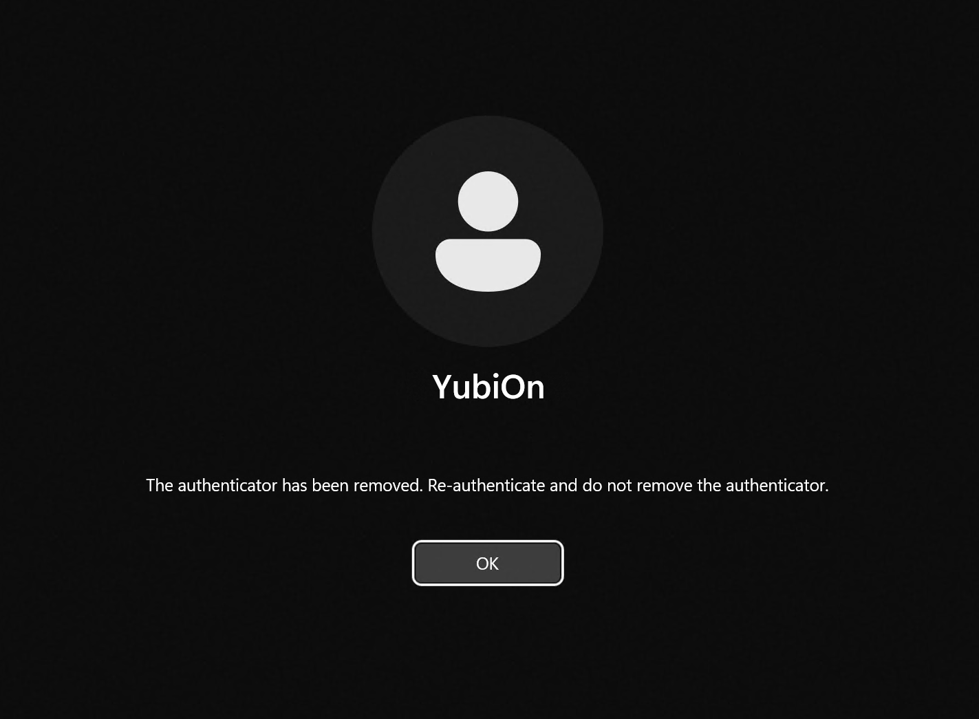 When “Screen lock when authenticator is removed” is enabled