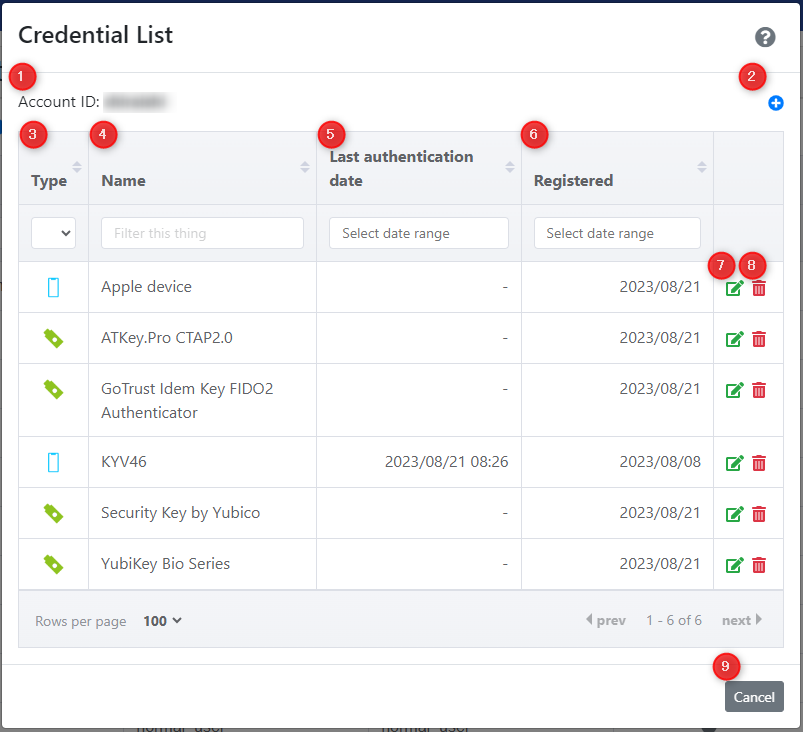 Authenticator settings