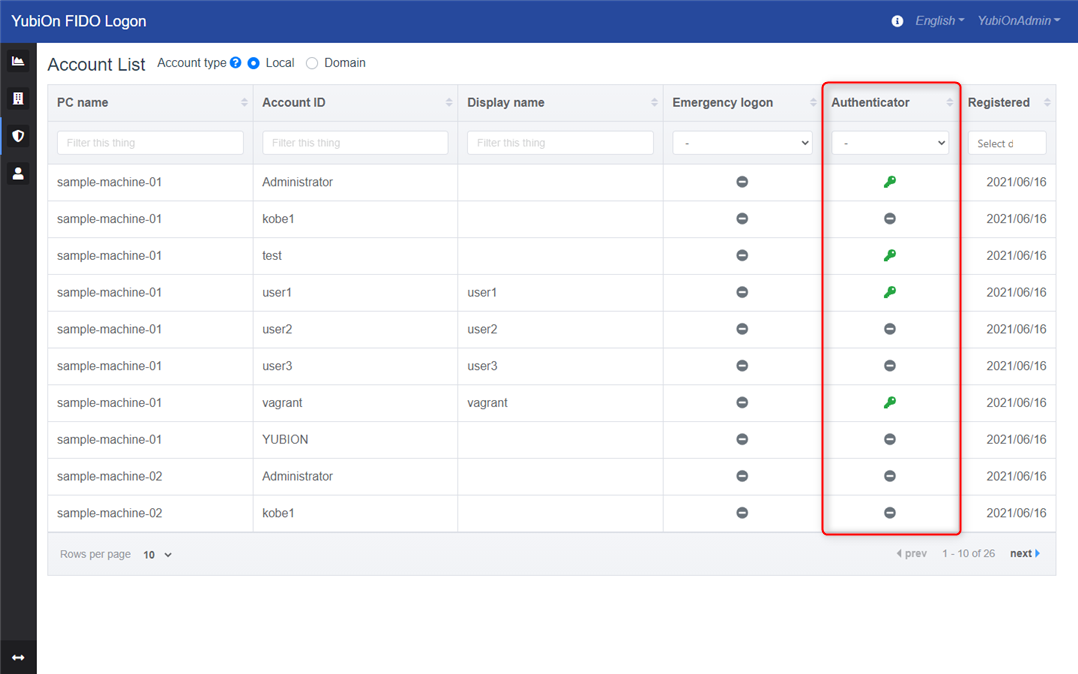 Register an authenticator to your account