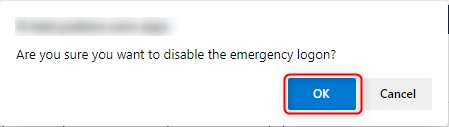 Emergency logon