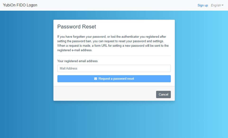 When you forget your password